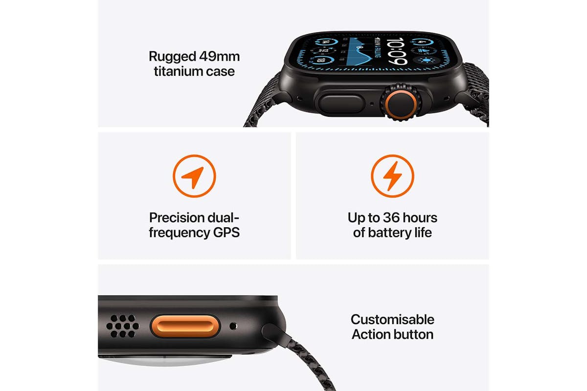 Apple Watch Ultra 2 | 49mm | Black Titanium Case with Black Ocean Band-3