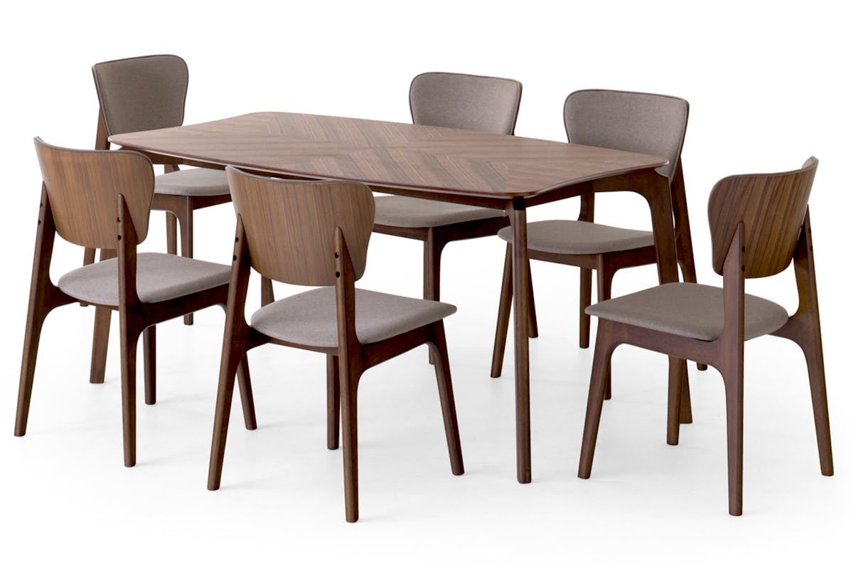 Bramble Dining Set | Table & 6 Chairs | Walnut-2