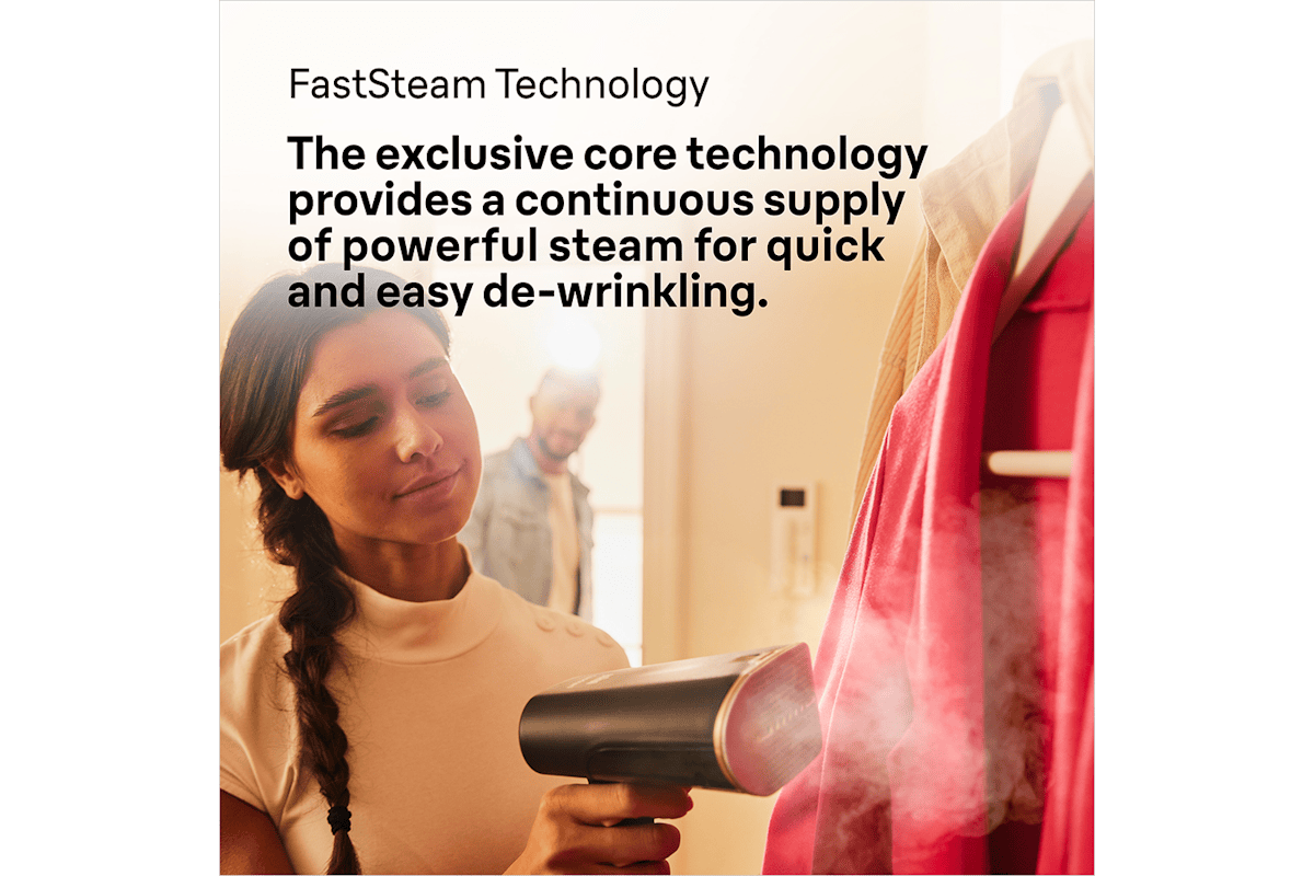 Braun 1600W QuickStyle 7 Handheld Garment Steamer | GS7077BK | Black/Copper-4