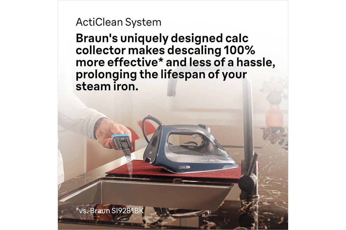 Braun 3200W TexStyle 9 Steam Iron | SI9682DB | Blue-6