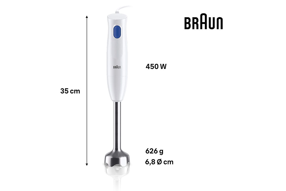 Braun MultiQuick 1 Hand Blender | MQ10.201.MWH | White & Blue-3
