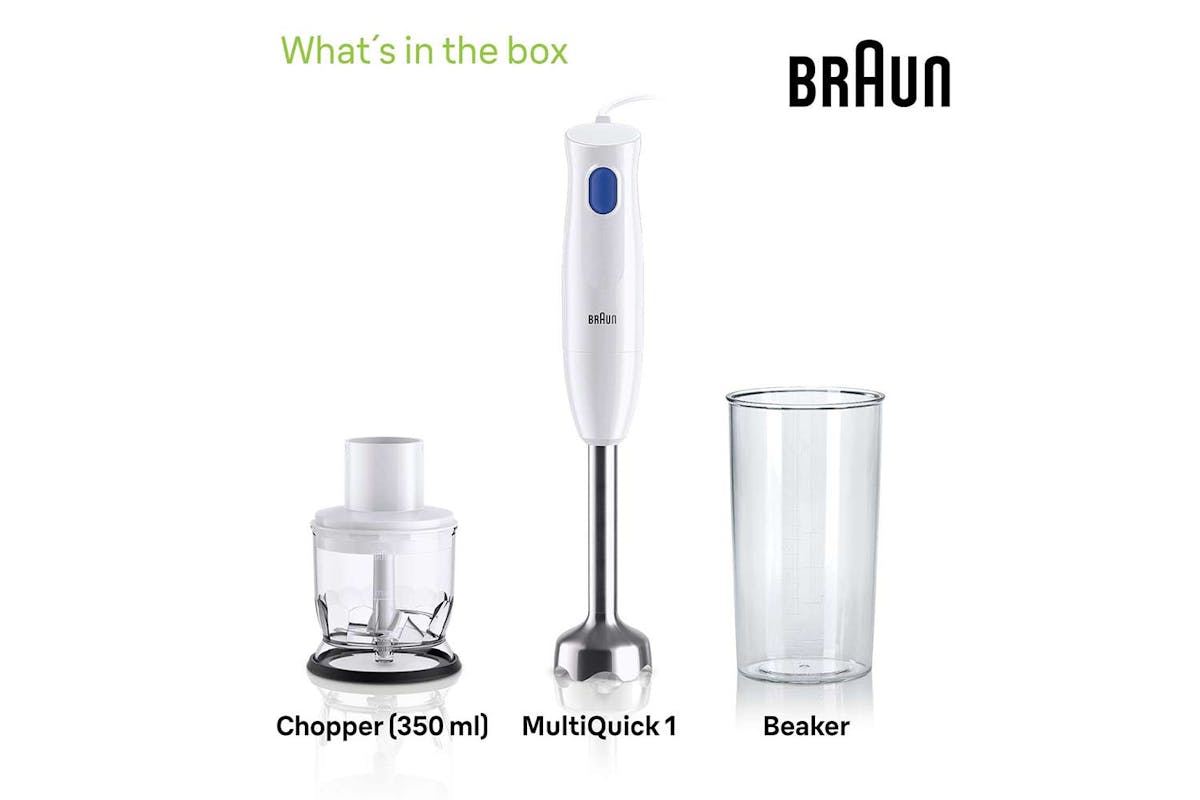 Braun MultiQuick 1 Hand Blender | MQ10.201.MWH | White & Blue-7