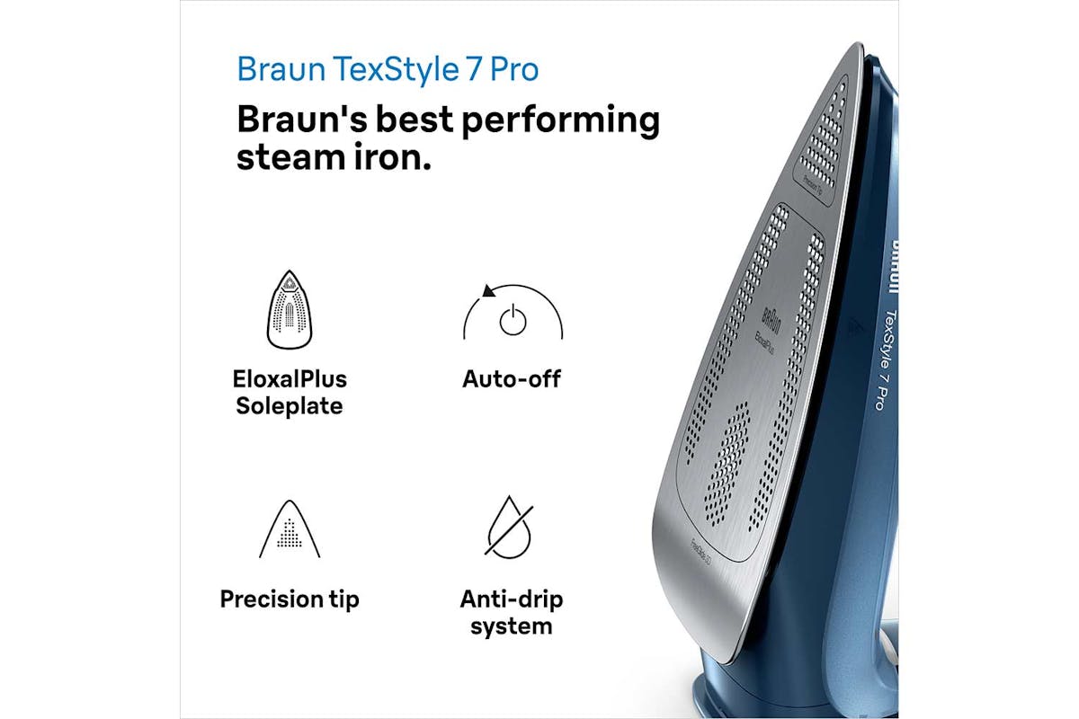 Braun 3000W TexStyle 7 Pro Steam Iron | SI7160BL | Blue-2