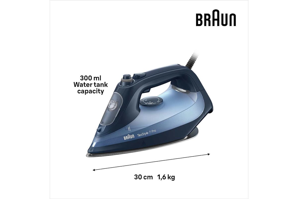 Braun 3000W TexStyle 7 Pro Steam Iron | SI7160BL | Blue-3