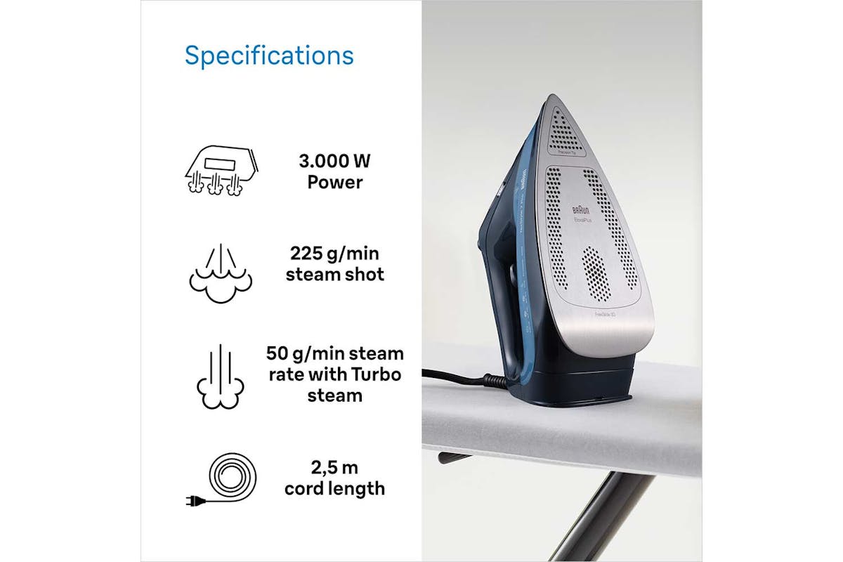 Braun 3000W TexStyle 7 Pro Steam Iron | SI7160BL | Blue-4