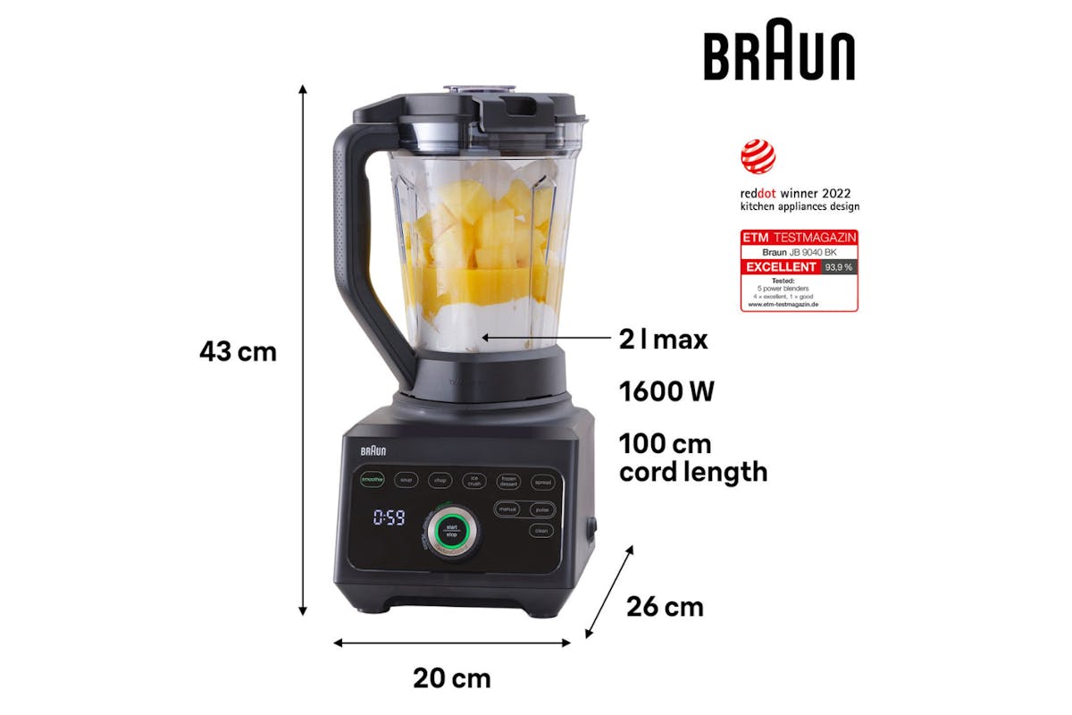 Braun PowerBlend 9 1600WT | JB9040BK-4