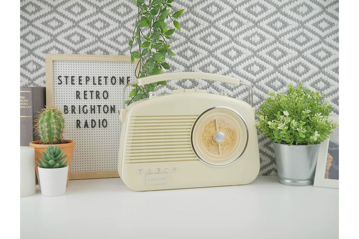 Steepletone BT Retro Radio | Beige-2