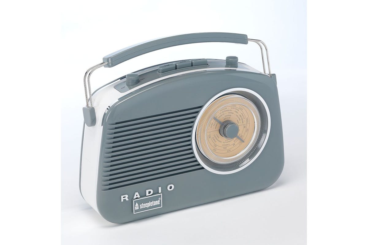 Steepletone BT Retro Radio | Grey