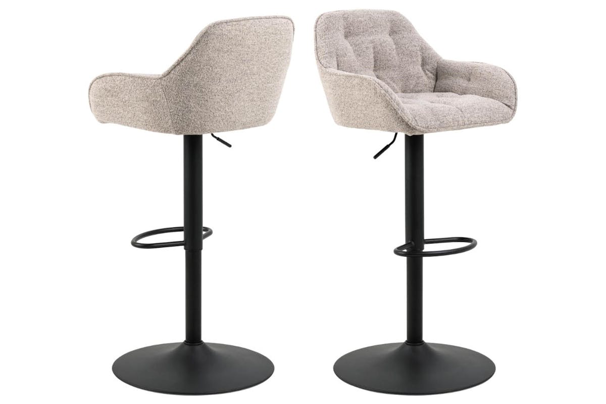Brooke Counter Stool | Swivel | Fabric | Beige-3