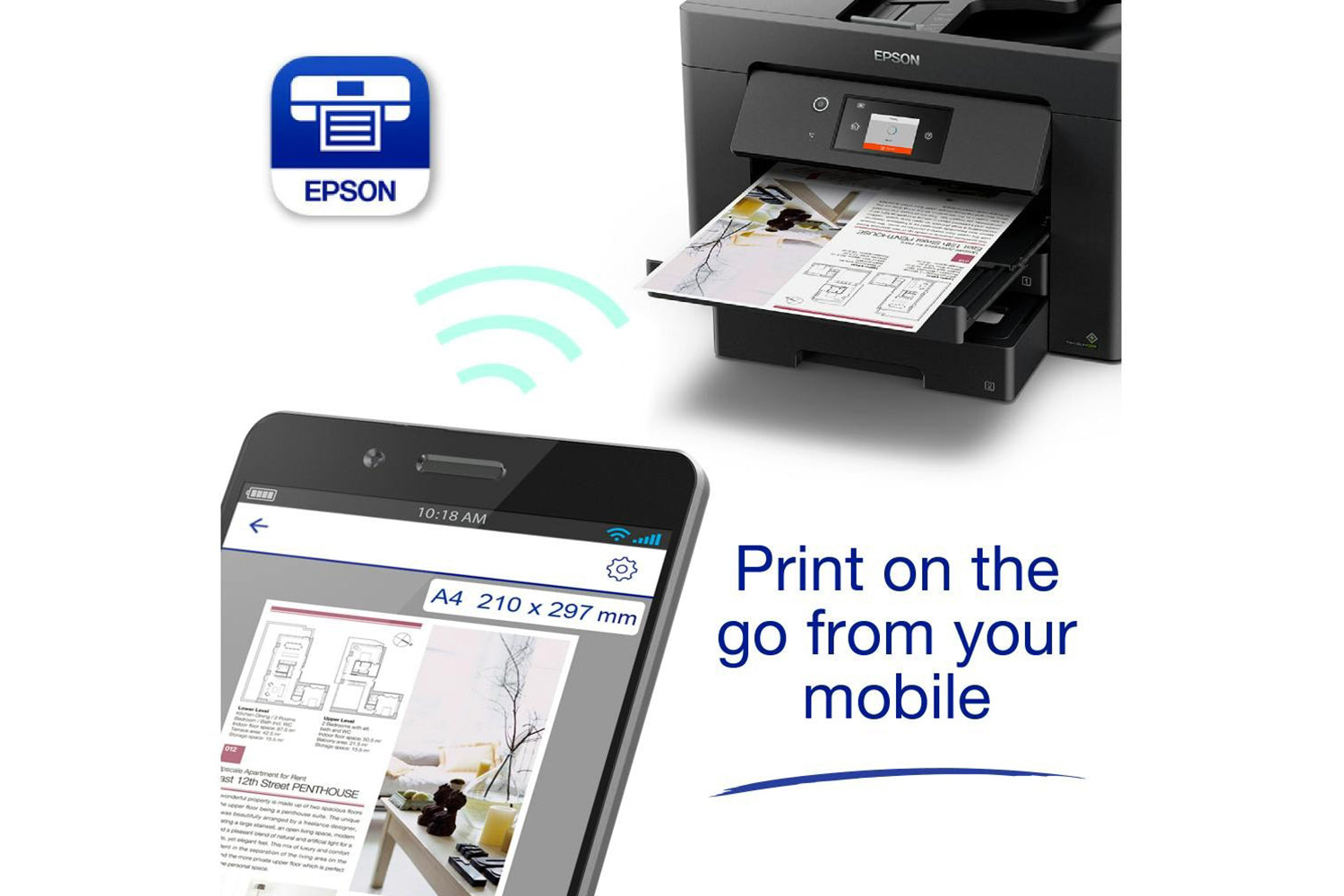 Epson WorkForce WF-7830DTWF Multifunction Inkjet Printer | Black-9