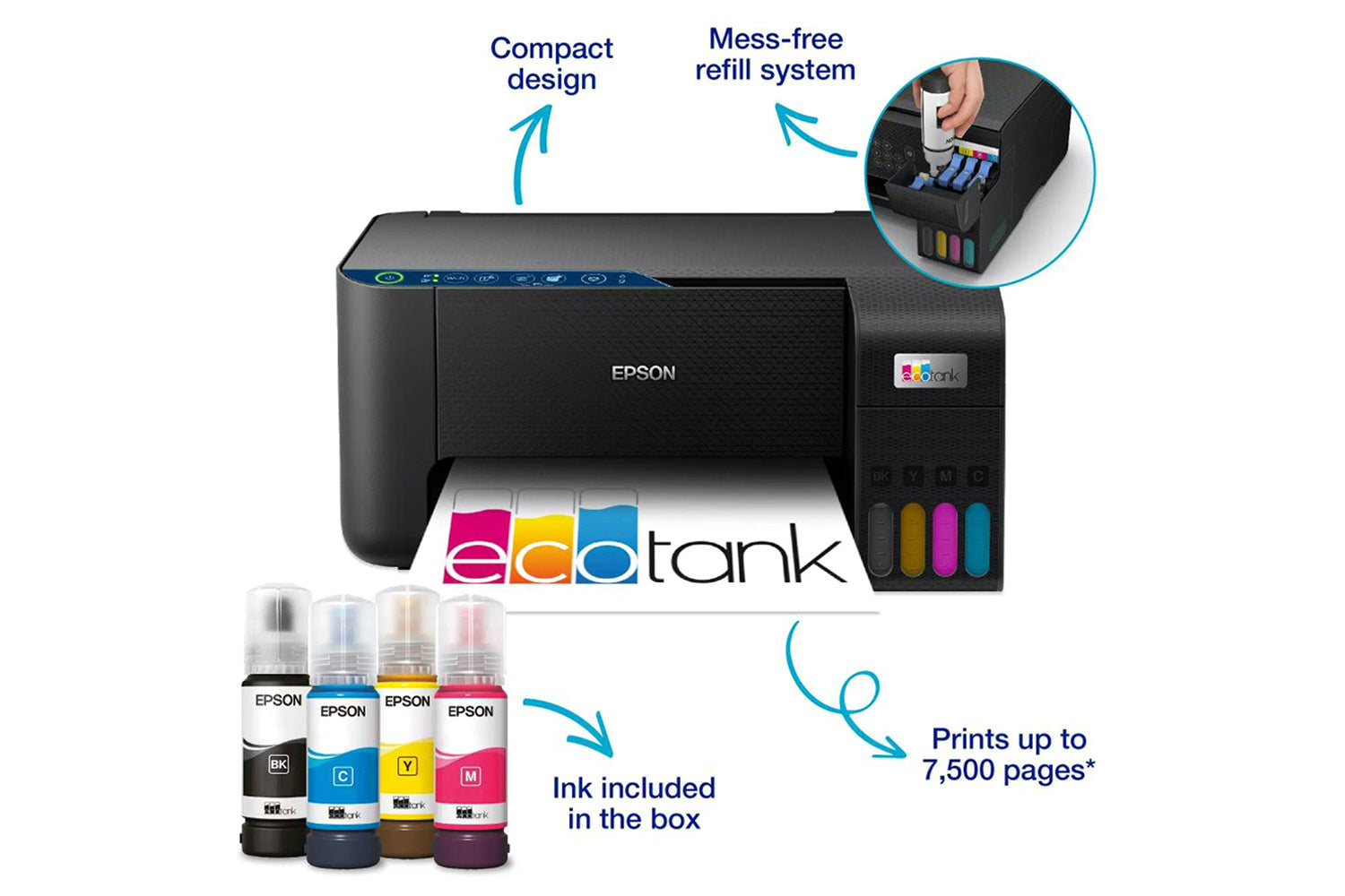 Epson EcoTank ET-2861 A4 Multifunction Wi-Fi Ink Tank Printer | Black-7