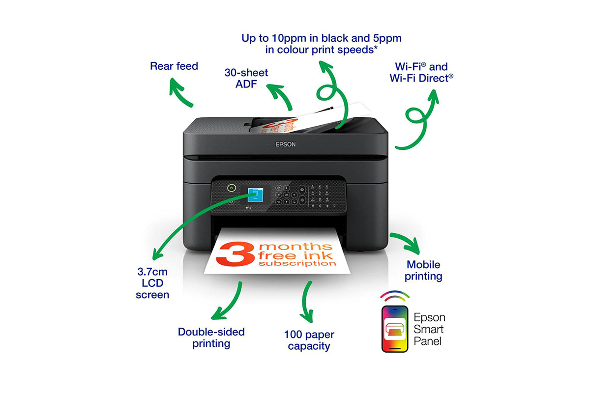Epson WorkForce WF-2930DWF All-in-One Multifunction Printer | Black-4