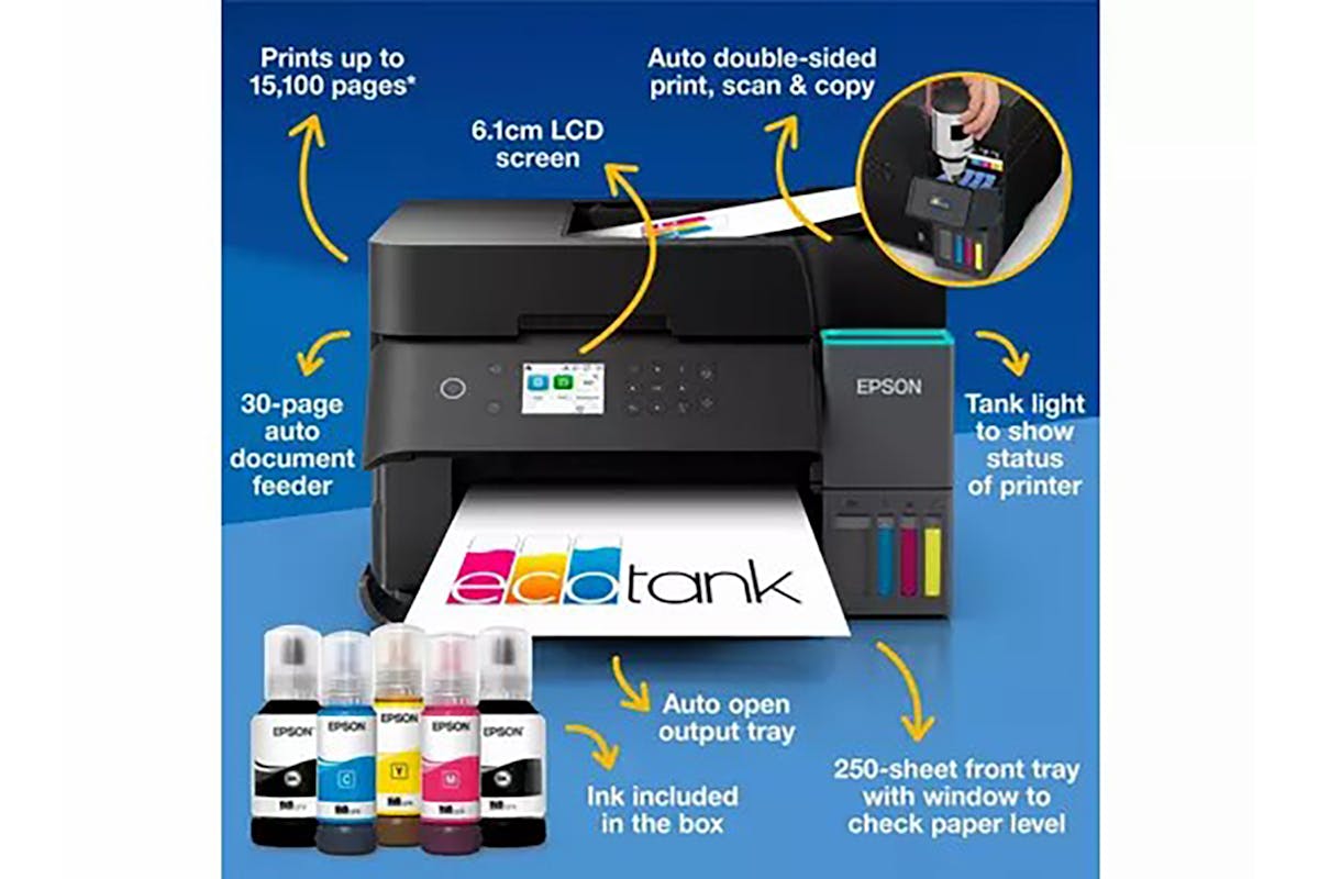 Epson EcoTank ET-3950 A4 Multifunction Wi-Fi Ink Tank Printer | Black-10