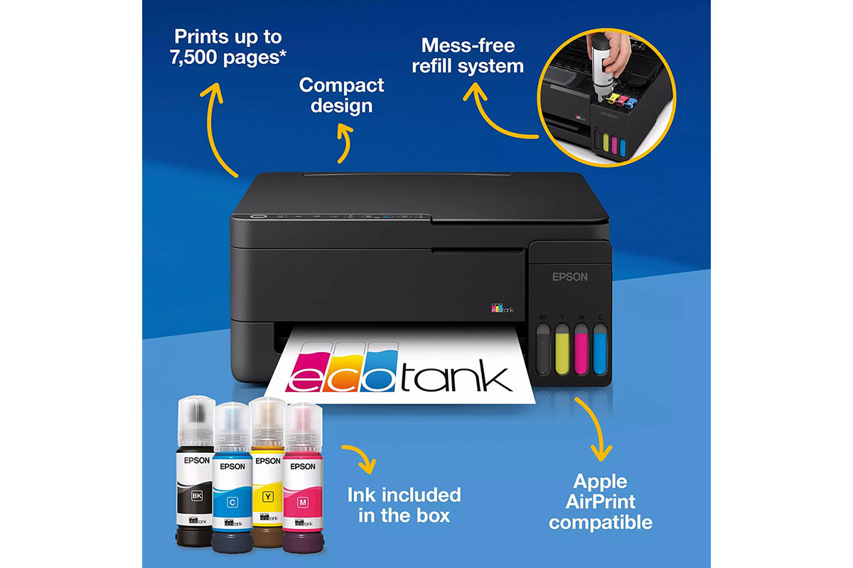 Epson EcoTank ET-2911 A4 Wi-Fi & AirPrint Ink Tank Printer | Black-2