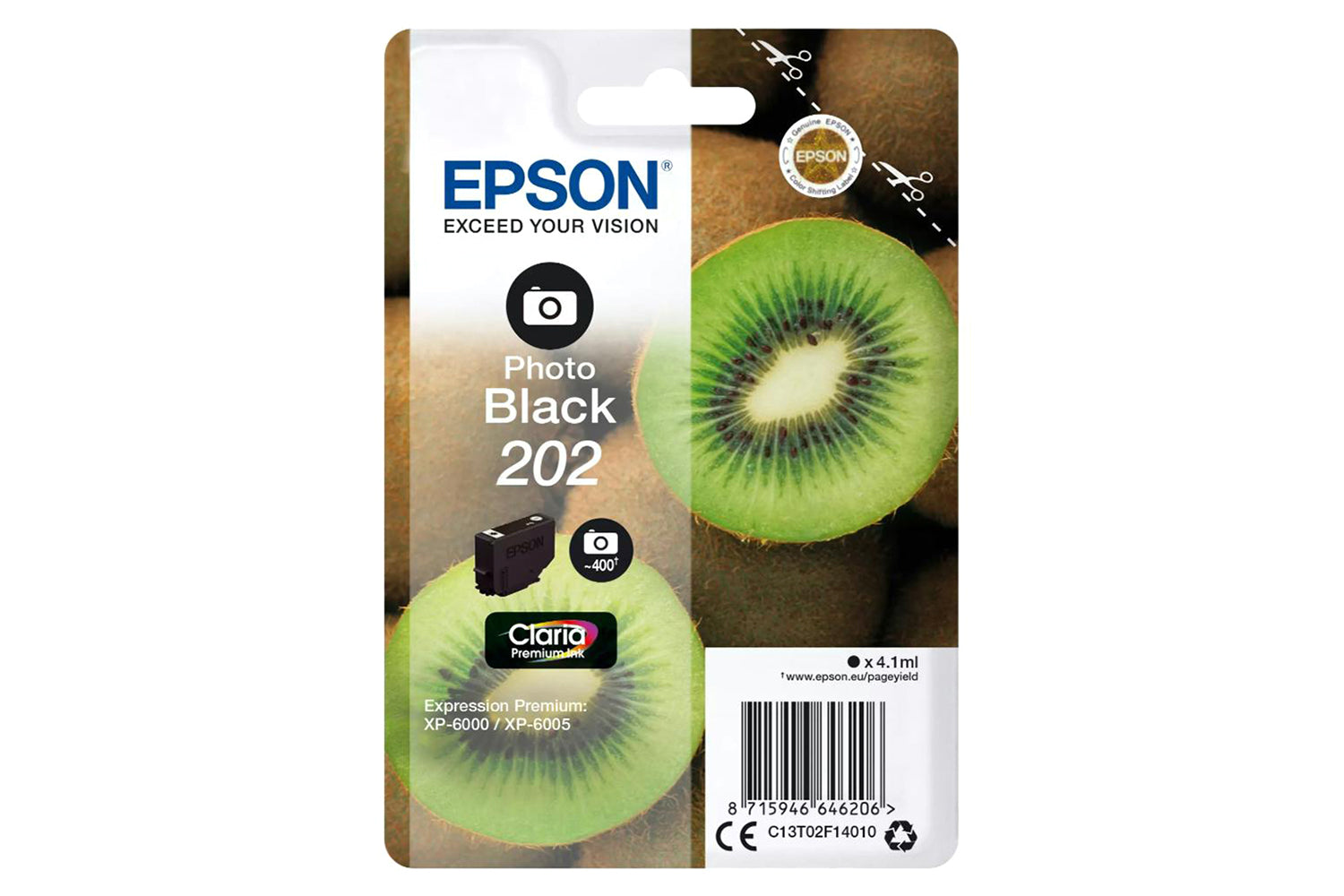 Epson 202 Kiwi Claria Premium Ink | Photo Black