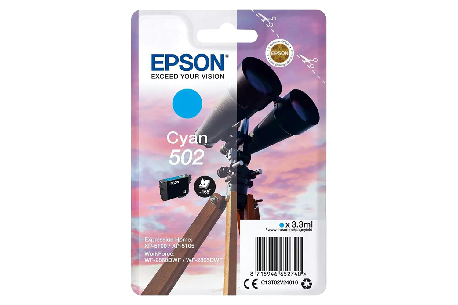 Epson 502 Binoculars Ink Cartridge | Cyan