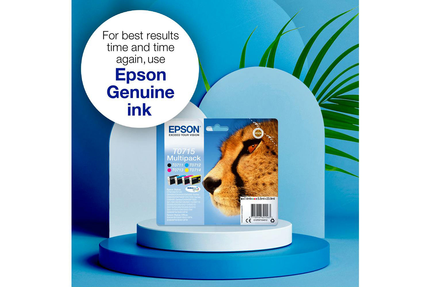 Epson T0715 Cheetah Durabrite Ultra Ink Cartridge | Multipack | 4-Colours-3