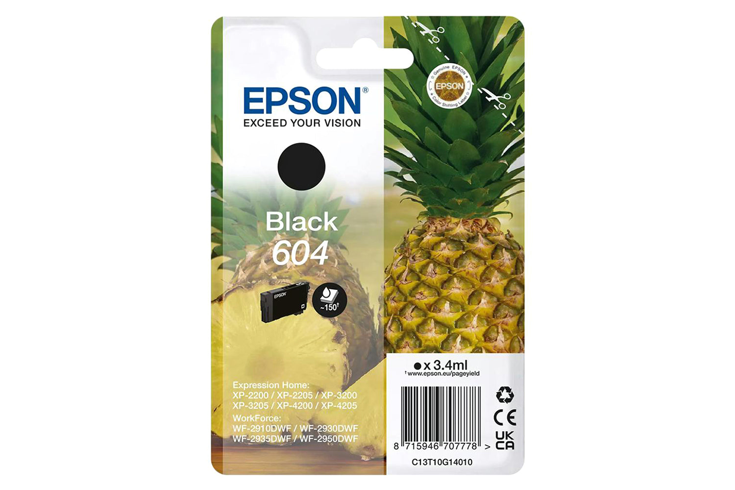 Epson 604 Pineapple Individual Genuine Ink | Black