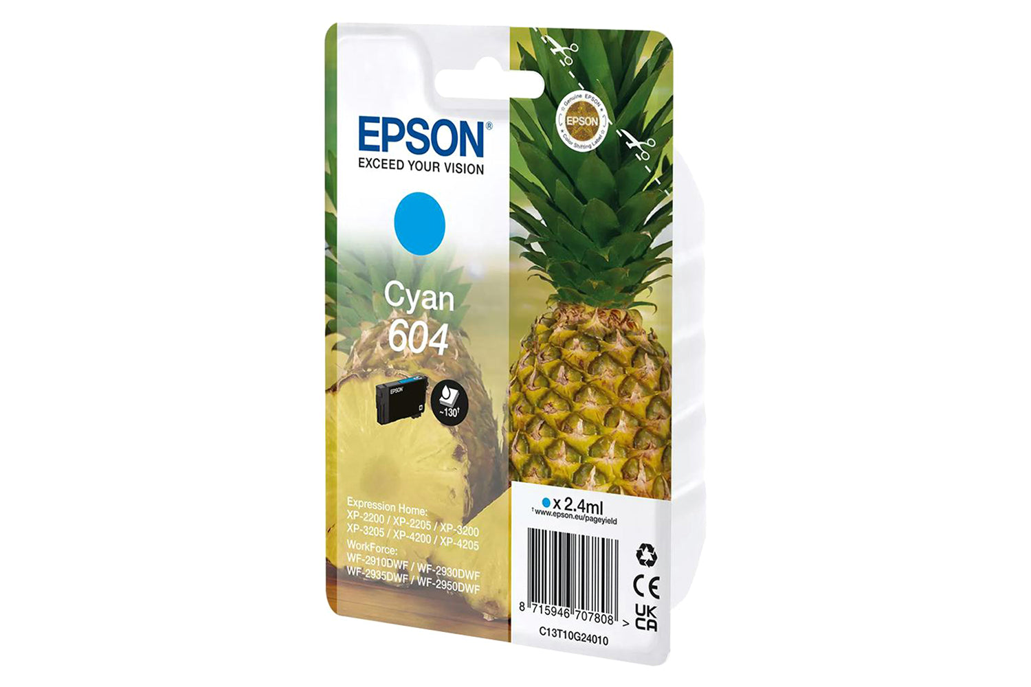 Epson 604 Pineapple Individual Genuine Ink | Cyan-2