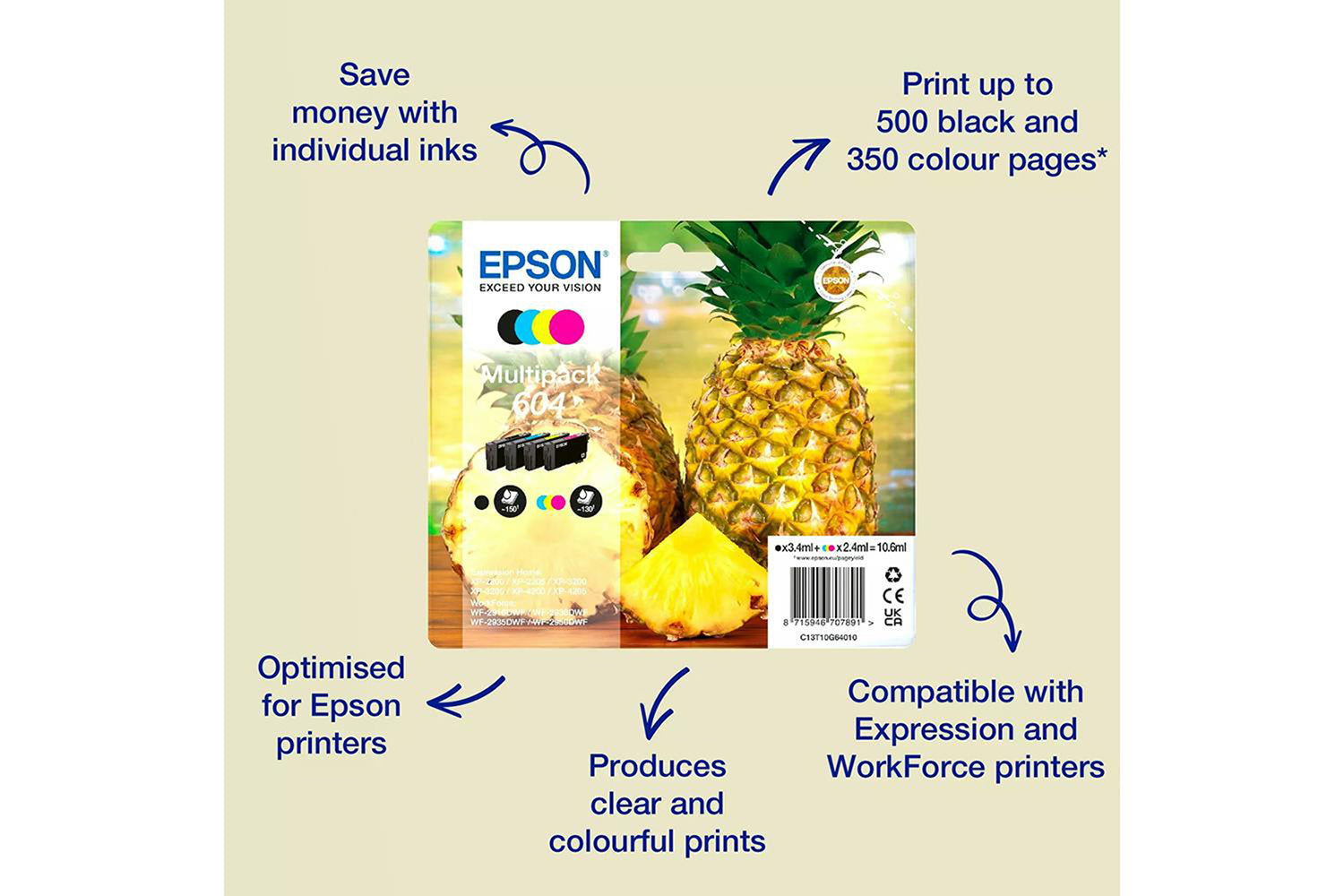 Epson 604 Pineapple Individual Genuine Ink | Magenta-3
