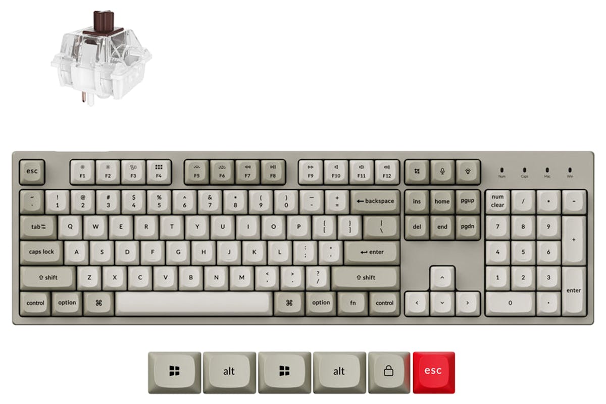 Keychron C2 Pro 8K QMK Wired Custom Mechanical Keyboard | Brown