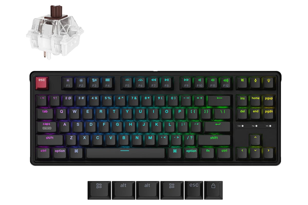 Keychron C3 Pro 8K QMK Wired Custom Mechanical Keyboard | C3PX-H3-UK
