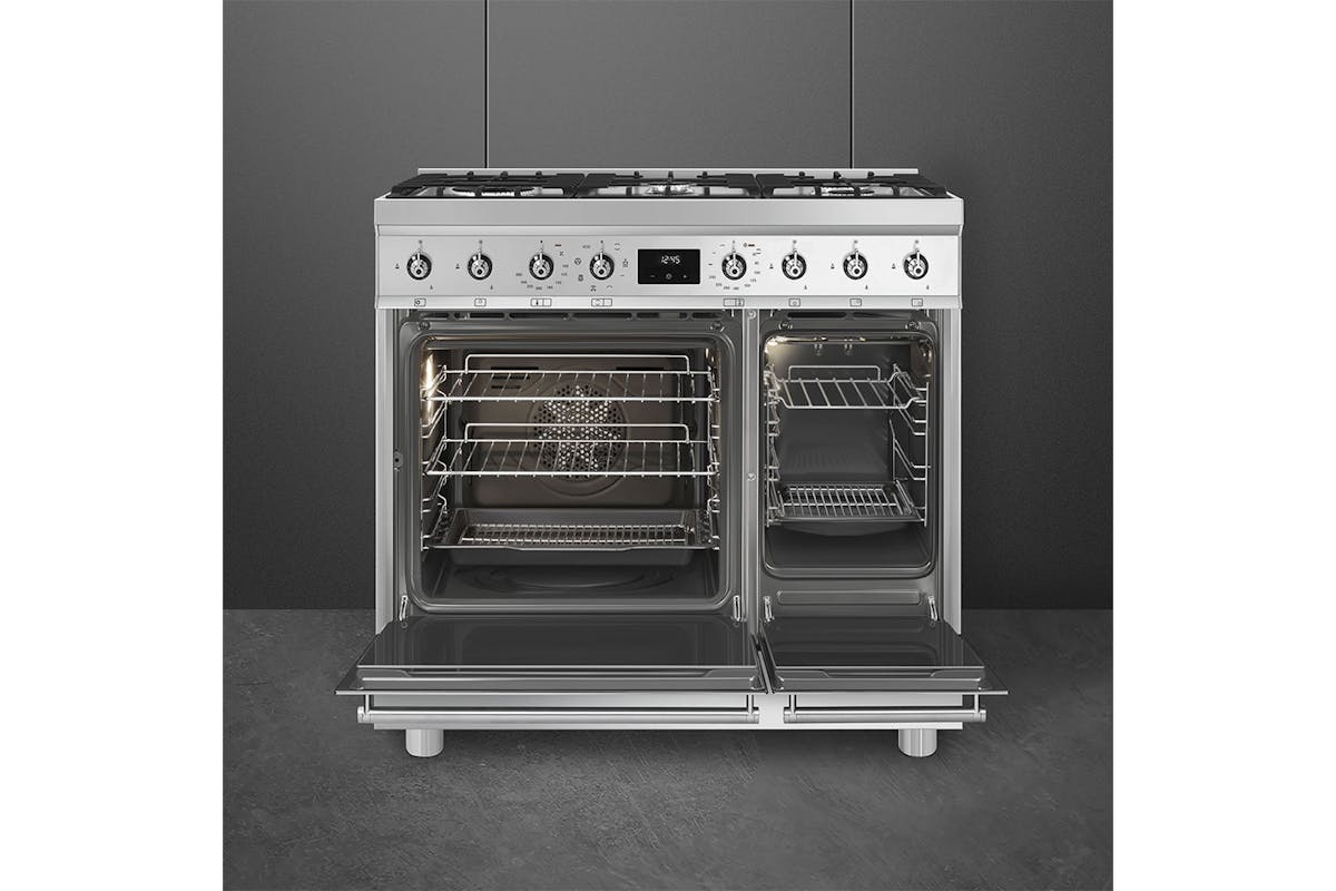 Smeg 90cm Symphony Classic Range Cooker with Gas Hob | C92GMX2-3