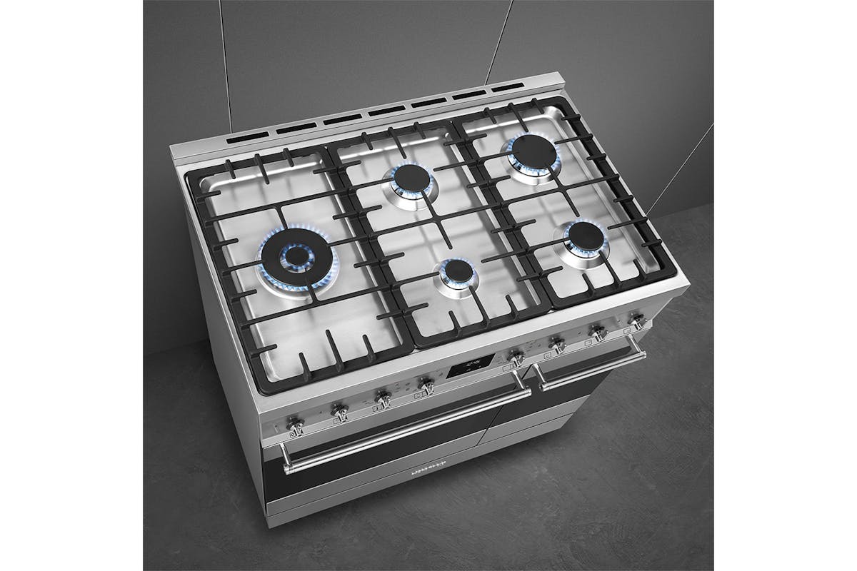 Smeg 90cm Symphony Classic Range Cooker with Gas Hob | C92GMX2-6