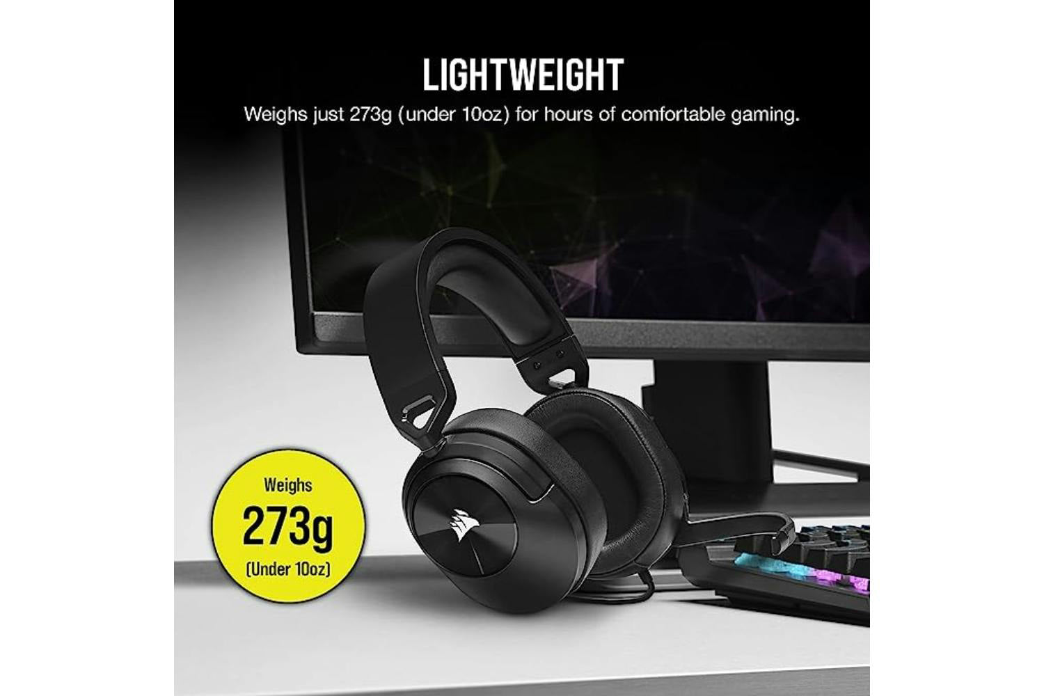 Corsair HS55 Stereo Wired Gaming Headset | Carbon-4