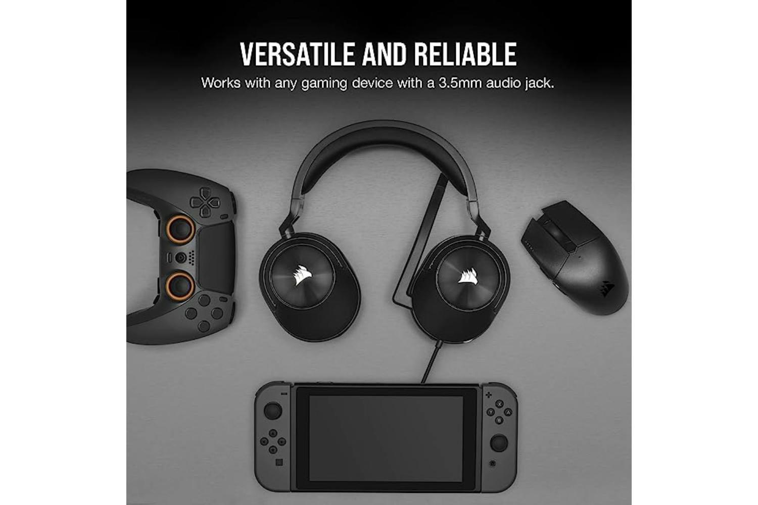Corsair HS55 Stereo Wired Gaming Headset | Carbon-6