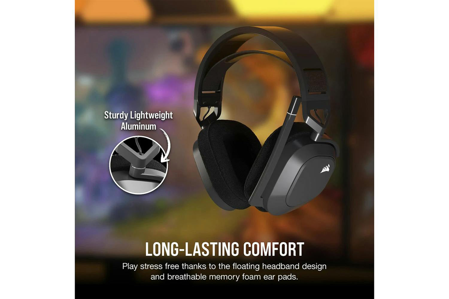 Corsair HS80 Max Wireless Gaming Headset | Steel Gray-8