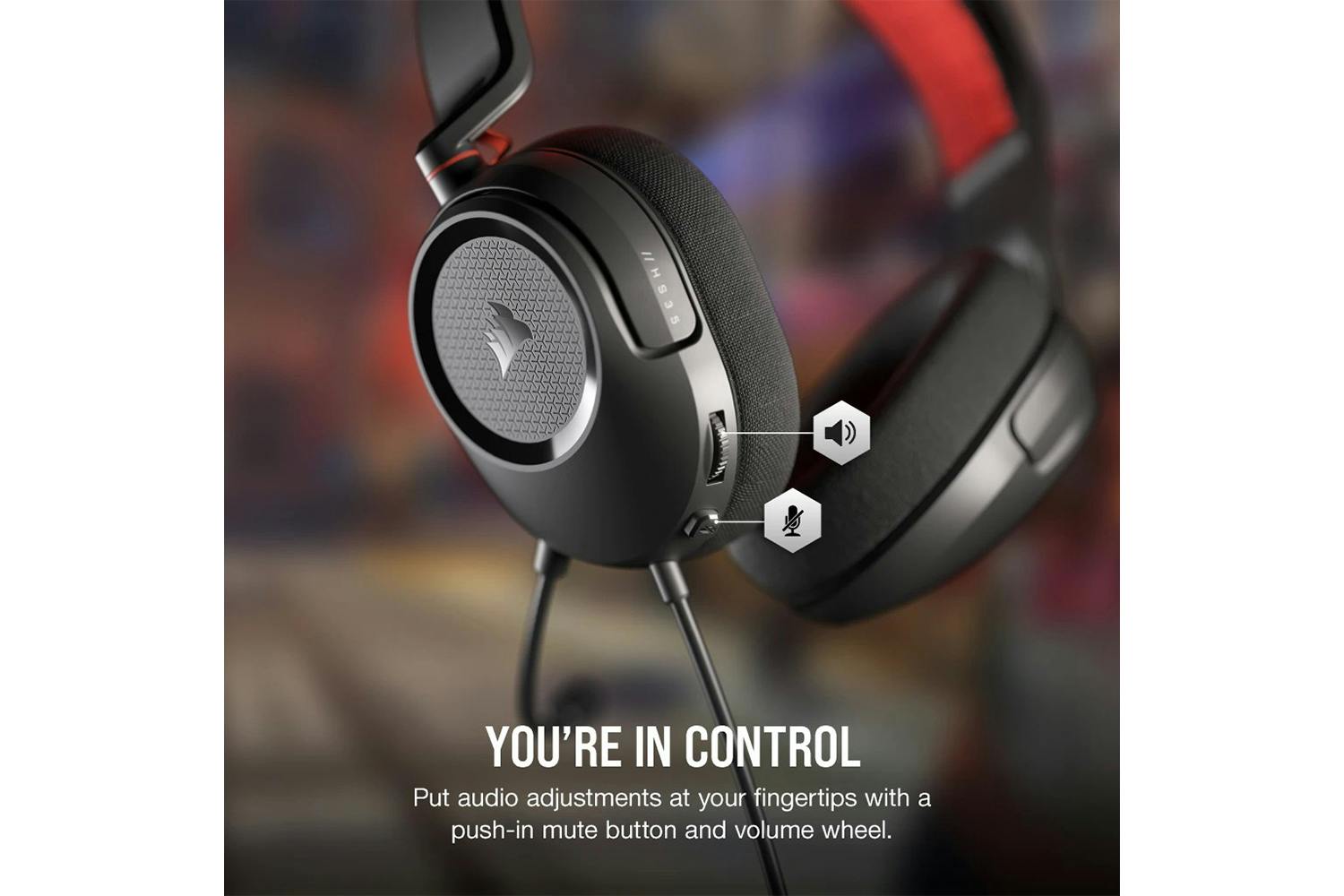 Corsair HS35 v2 Multiplatform Gaming Headset | Carbon-7