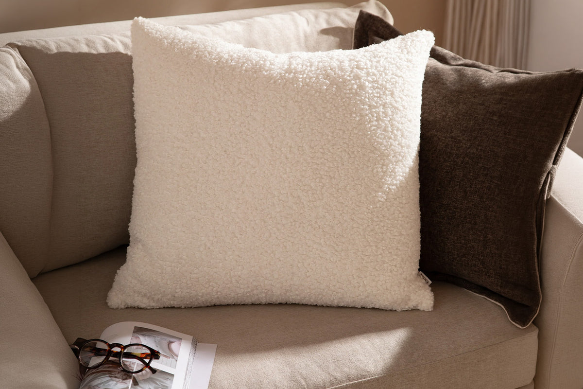 Cabu Boucle Cushion | Ecru | 55 x 55 cm-5
