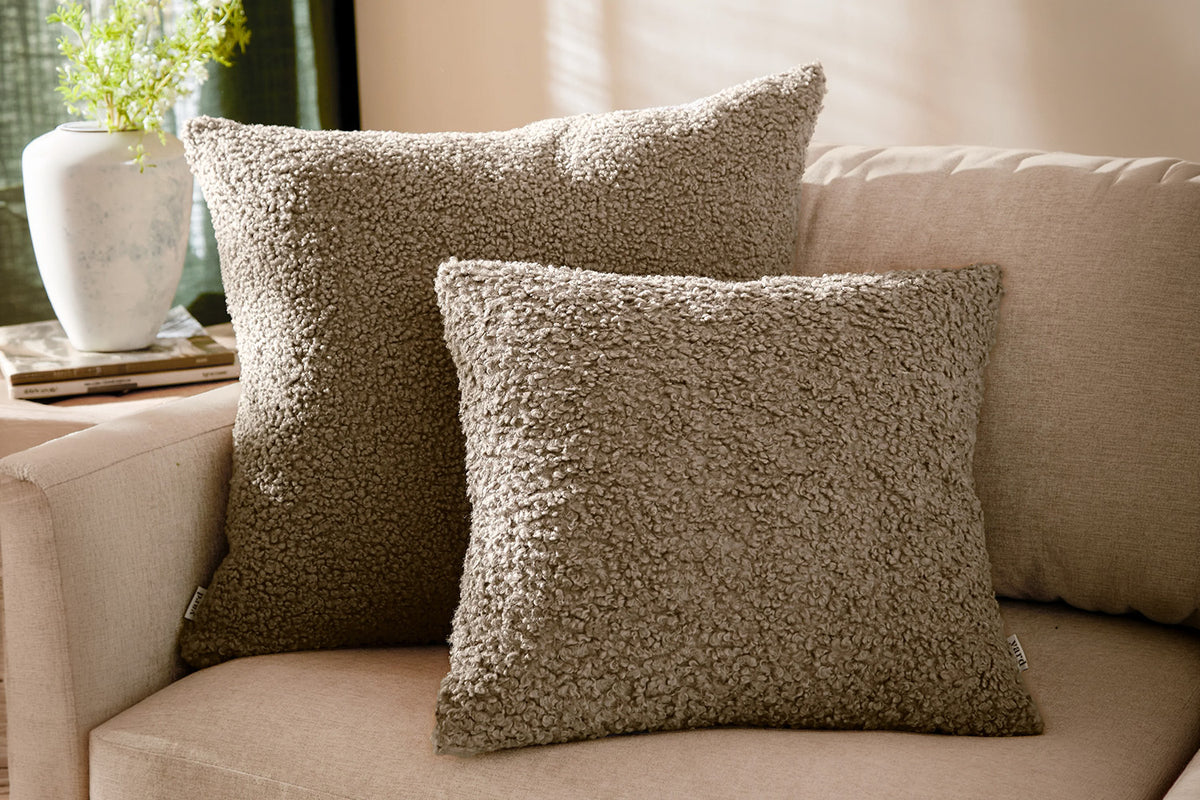 Cabu Boucle Cushion | Taupe | 55 x 55 cm-5