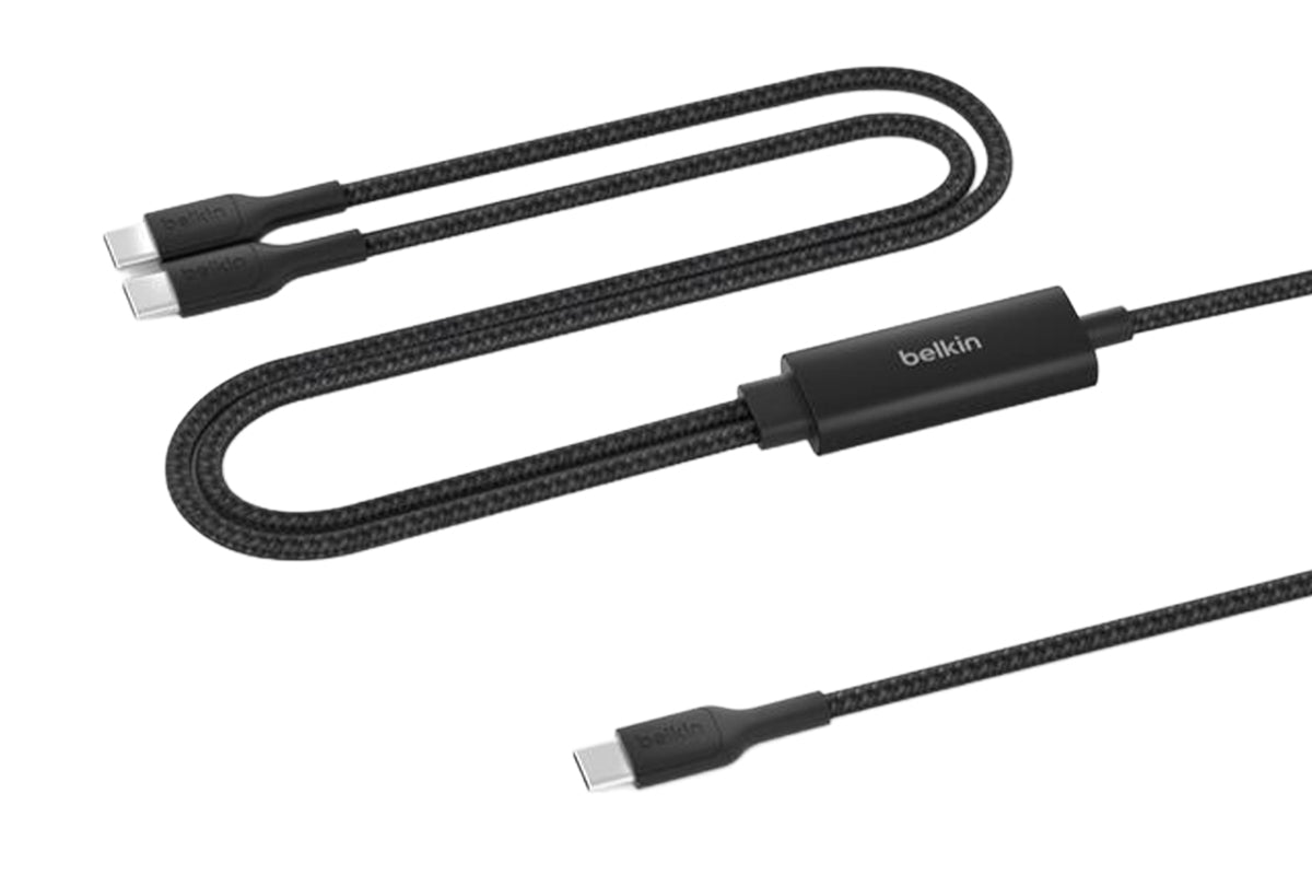 Belkin Braided USB-C to Dual USB-C Cable | 1.5m | Black