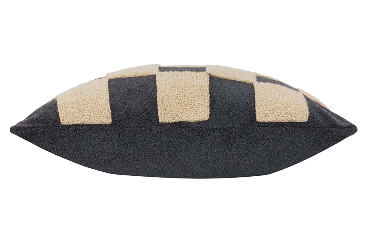 Tilo Checker Cushion | Dark Blue/Cinnamon | 50 x 50 cm-3