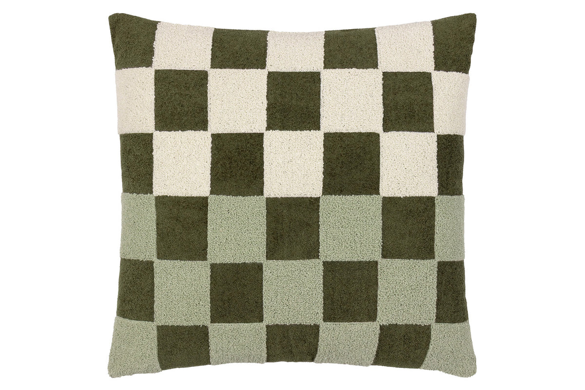 Tilo Checker Cushion | Green | 50 x 50 cm