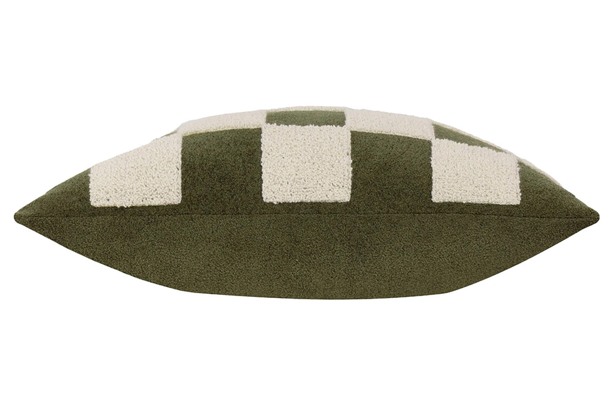 Tilo Checker Cushion | Green | 50 x 50 cm-3