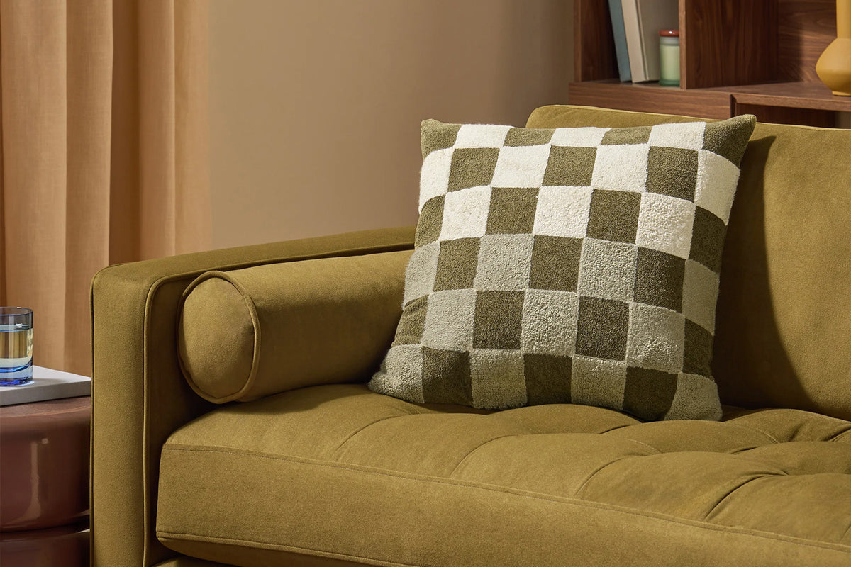 Tilo Checker Cushion | Green | 50 x 50 cm-5