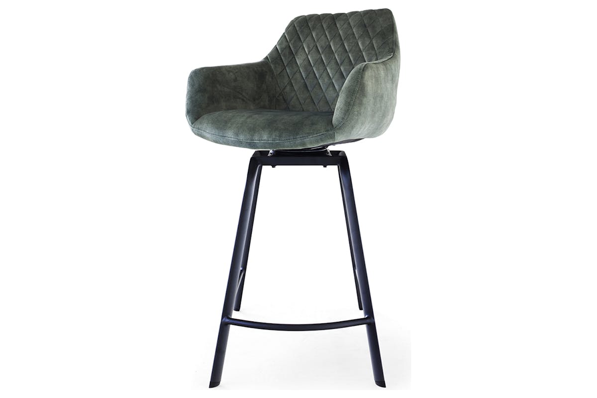 Celine Counter Stool | Swivel | Green-2
