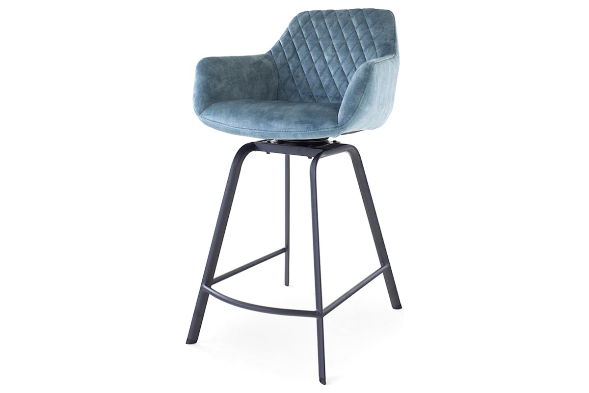 Celine Counter Stool | Swivel | Teal-3