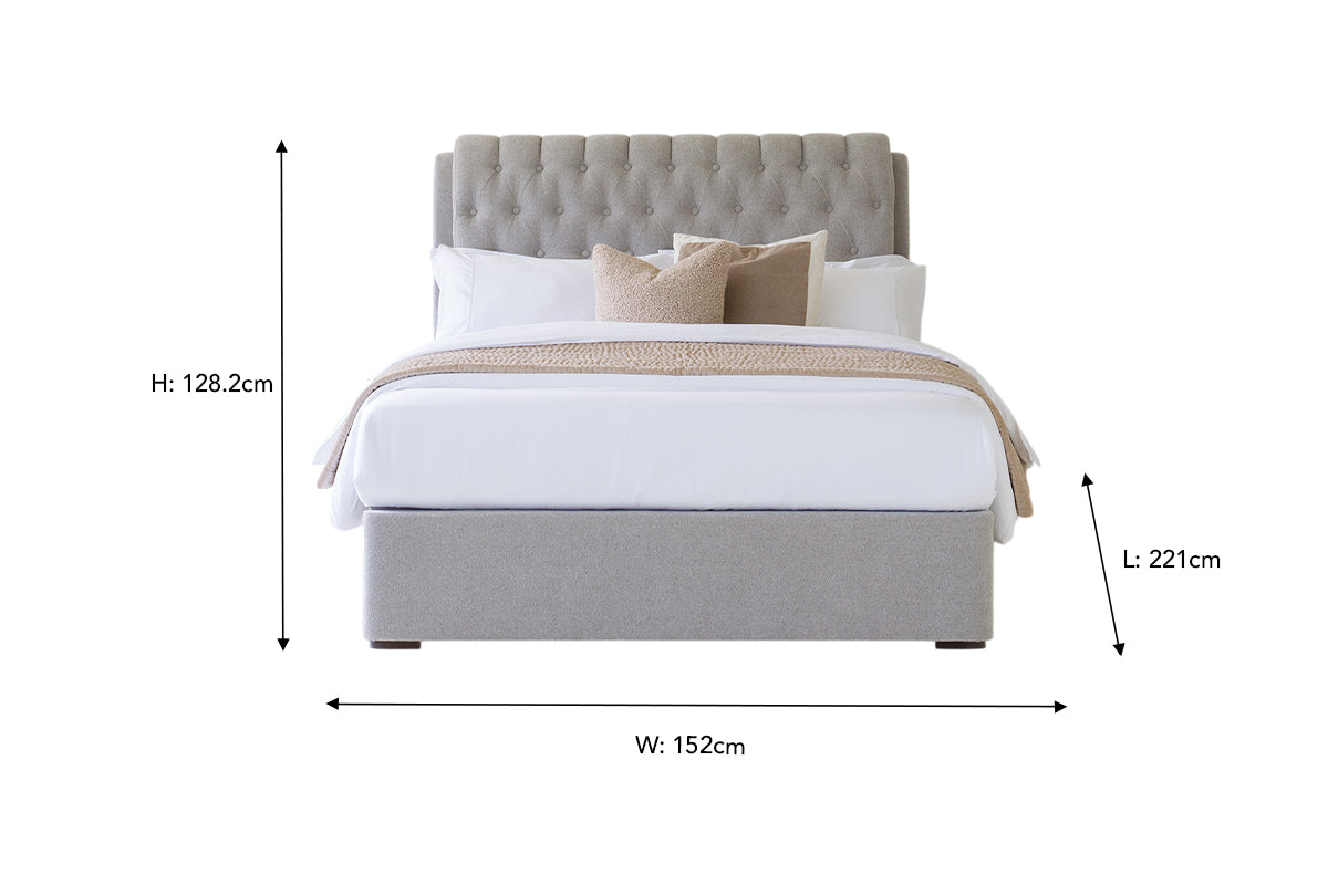 Duval Regency Bed Frame | King | 5ft | Oyster-3