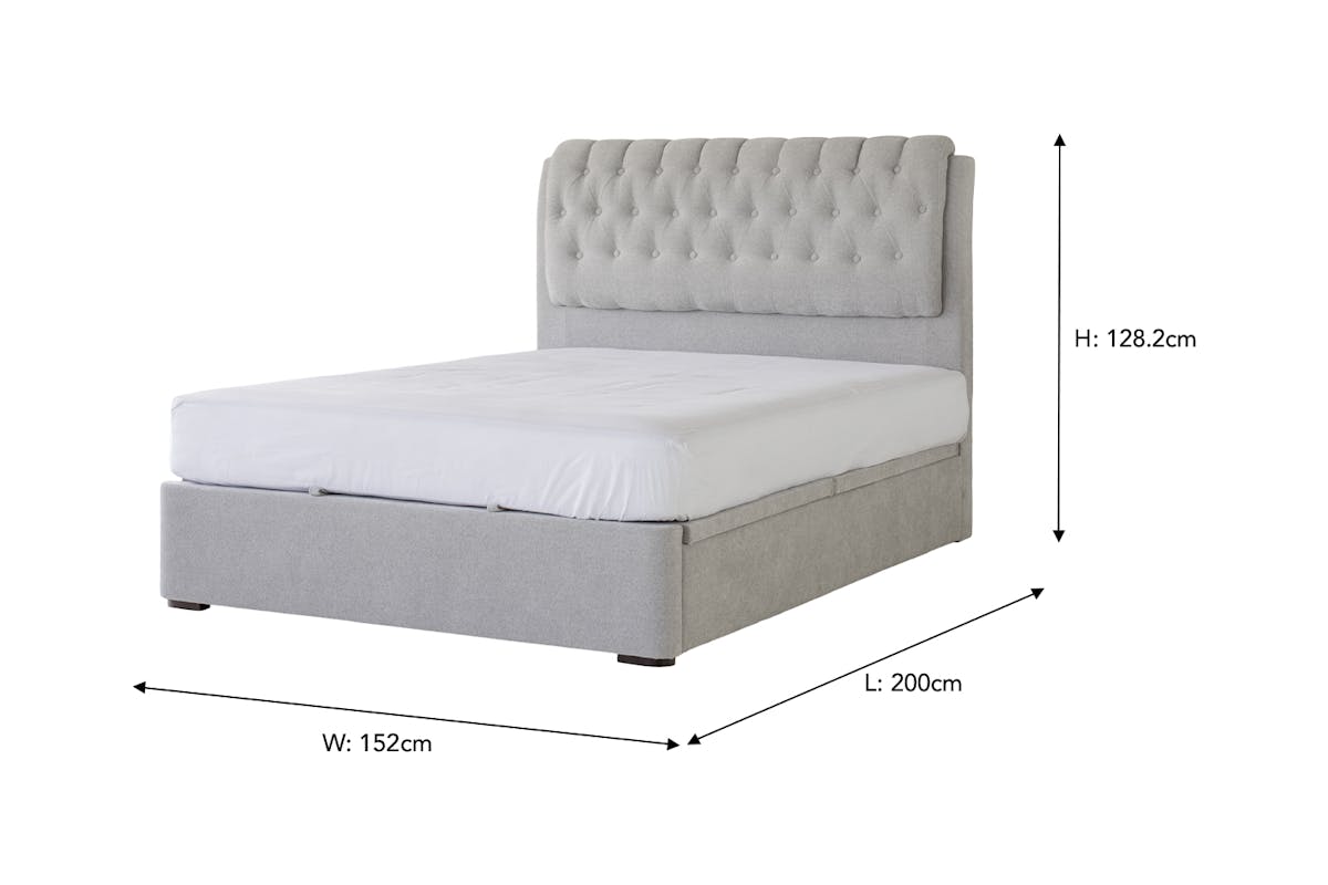 Duval Regency Ottoman Bed | King | 5ft | Oyster-3