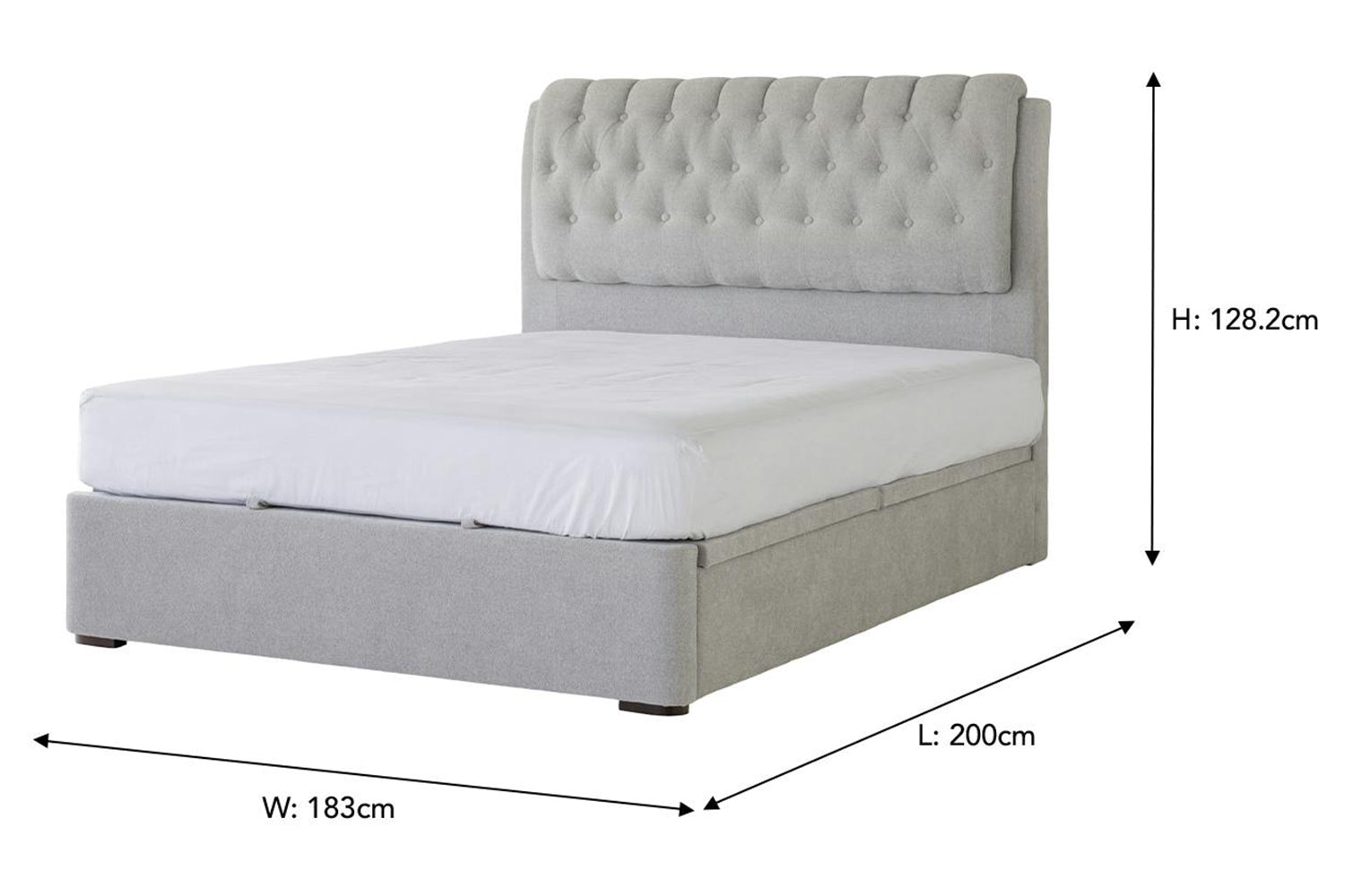 Duval Regency Ottoman Bed | Super King | 6ft | Oyster-3