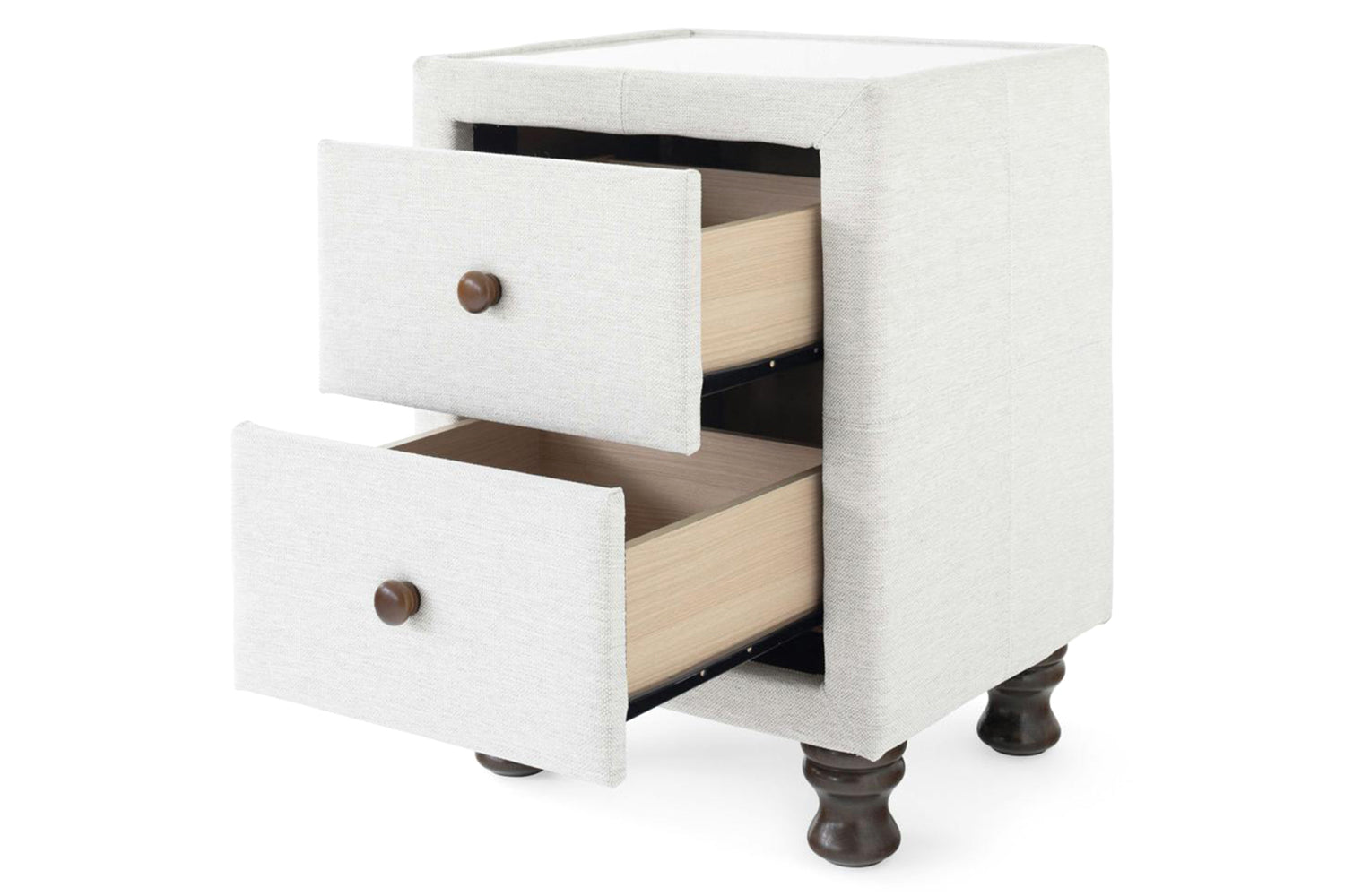 Shelbourne Bedside Locker | 2 Drawer | Oat-5