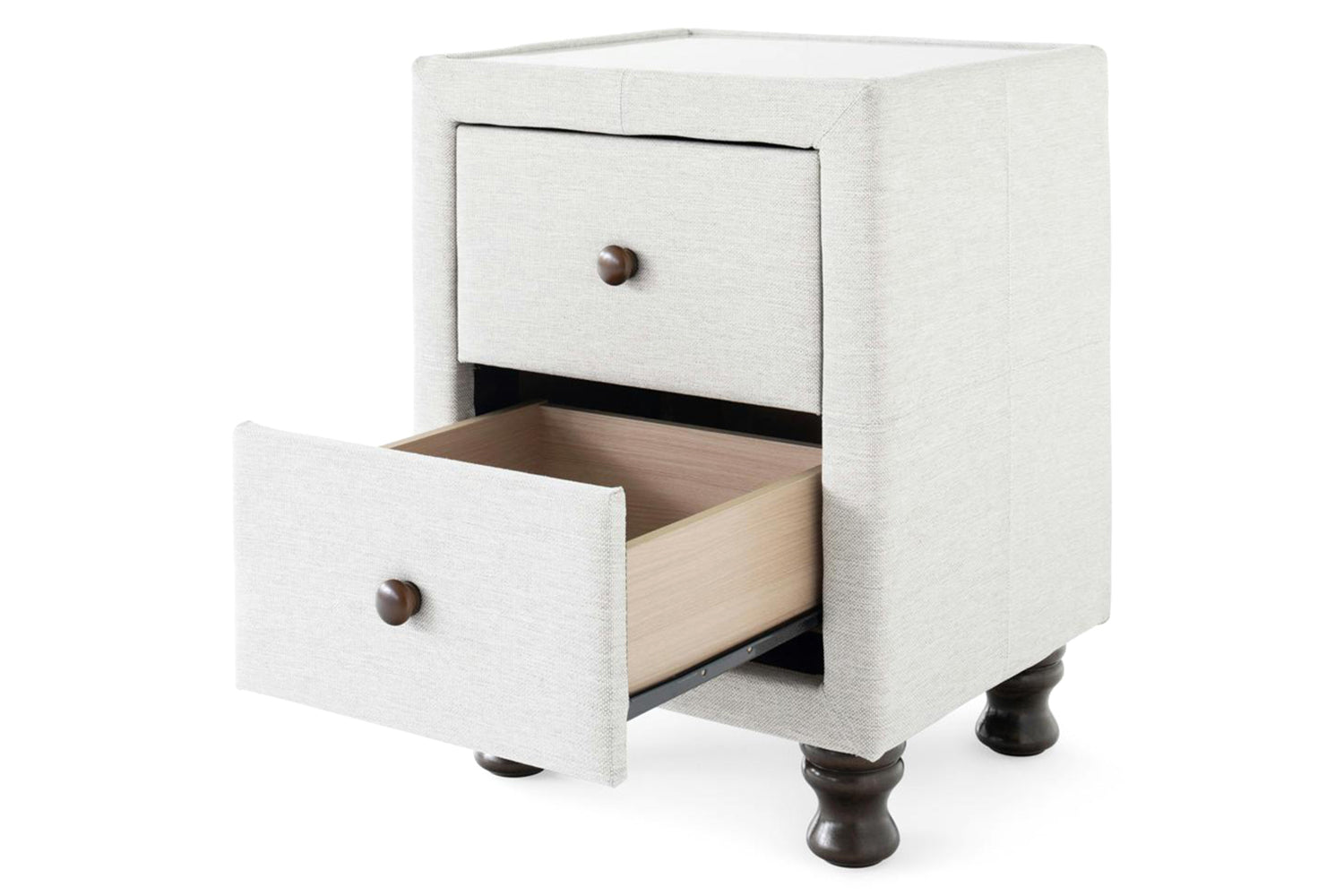 Shelbourne Bedside Locker | 2 Drawer | Oat-4