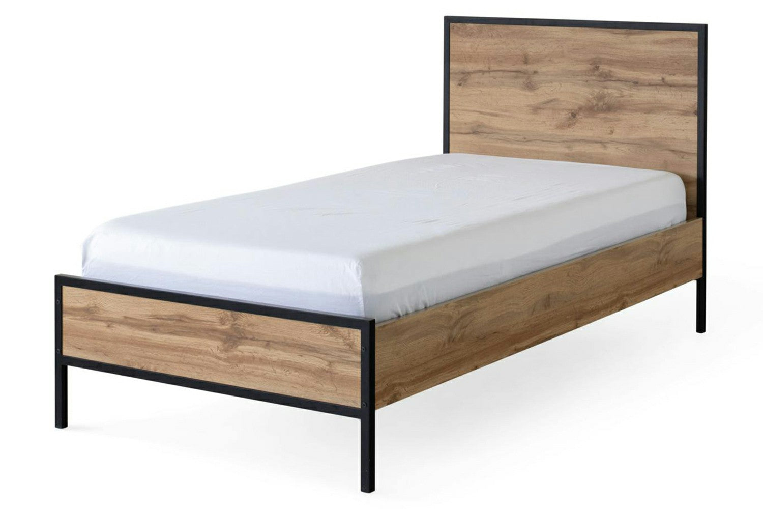 Zion Bed Frame | Single | 3ft | Oak Effect-6
