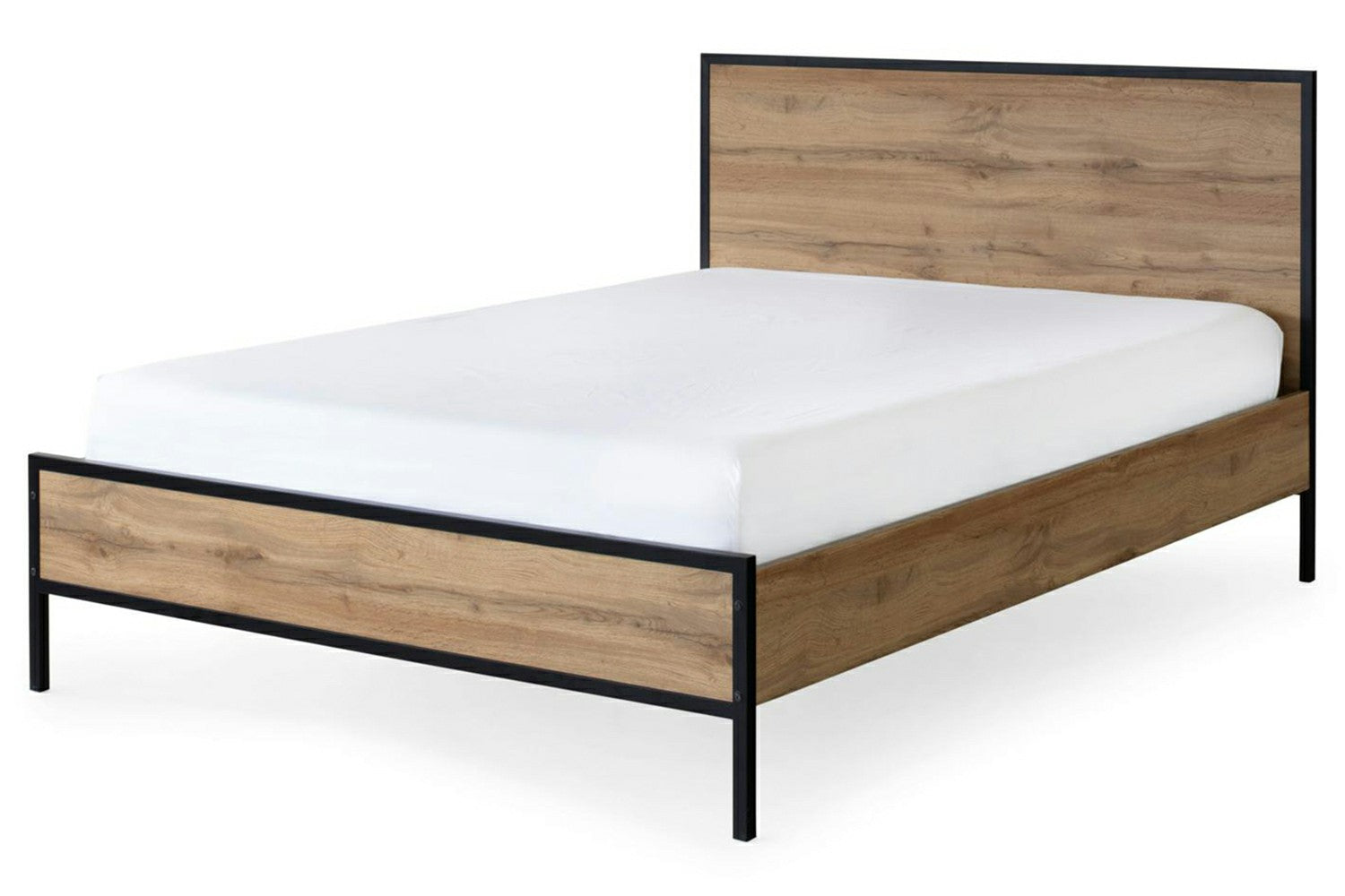 Zion Bed Frame | Small Double | 4ft | Oak Effect-4