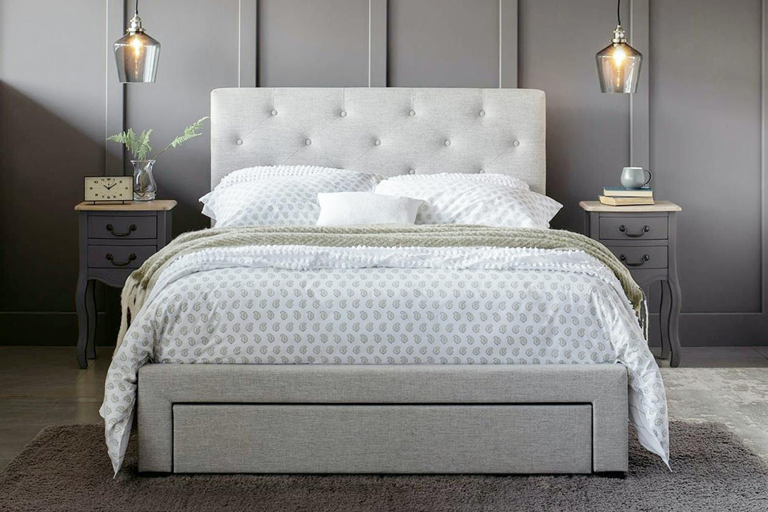 Brandon Bed Frame | Small Double | 4ft | Grey