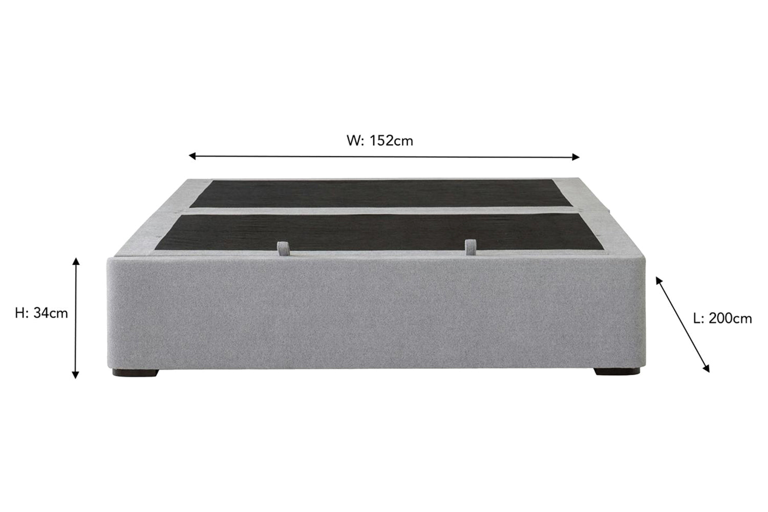 Duval Ottoman Base | King | 5ft | Oyster-4